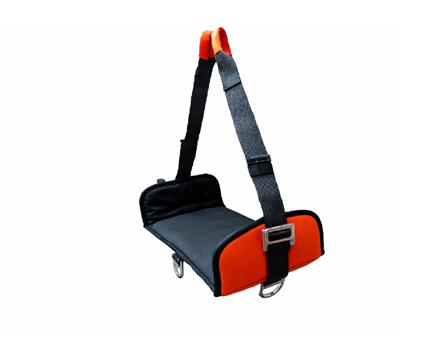 Asiento en suspensión diseñado para usarse con arnés anticaídas durante largos periodos de trabajo. Ofrece confort y sujeción.