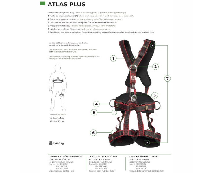 Arnés ATlas Plus