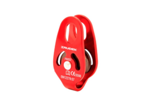 Polea PRO 037 BUS simple con cojinetes de aluminio y con un único anclaje superior que la hace ideal para aplicaciones ligeras.