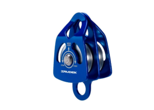 Polea PRO 064 BUS Polea Prussik doble para cuerdas cojinetes de aluminio y anclaje auxiliar en la zona inferior.