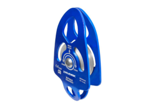 Polea PRO 065 BUS; Polea simple con cojinetes de aluminio y con anclaje superior e inferior.