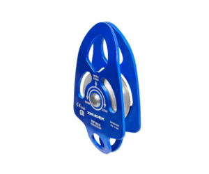 Polea PRO 065 BUS; Polea simple con cojinetes de aluminio y con anclaje superior e inferior.