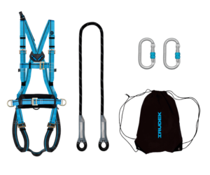 Kit Aralar con arnés, mosquetones y absorbedor de energía