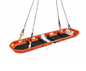 Camilla profesional destinada a rescates para uso profesional. Incluye cinturones de seguridad, arneses y elementos específicos para extracción de cualquier índole