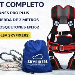 Kit Arnés PRO PLUS SKY EN361 EN358 | Arnés + Cuerda + Mosquetones