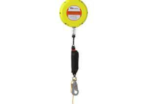 Anticaigudes retràctil cable 20M. Dispositivo anticaídas muy eficaz para trabajos en altura, válido en horizontal y en vertical. Provisto de frenado automático.