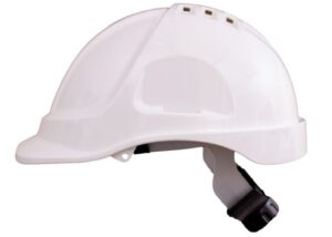 Casco STILO 600V Fabricado para una alta resistencia y durabilidad. Canaleta vierte-aguas para trabajos en el exterior y ajuste con trinquete.