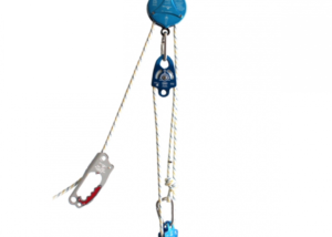 Kit ALF 3:1 es un sistema de ascenso y descenso para maniobras de rescate. El sistema de poleas permite ascender o descender a personas con poco esfuerzo.