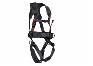 Arnés anticaídas VELETA PLUS para trabajos en los que exista un riesgo de caída y un riesgo eléctrico. Punto de anclaje anticaídas dorsal y frontal.