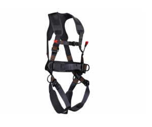 Arnés anticaídas VELETA PLUS para trabajos en los que exista un riesgo de caída y un riesgo eléctrico. Punto de anclaje anticaídas dorsal y frontal.