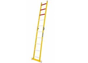 La escalera plegable está equipada con un sistema de bloqueo que permite el uso en un tramo o en tijera y plegarla completamente para su transporte y/o almacenamiento.